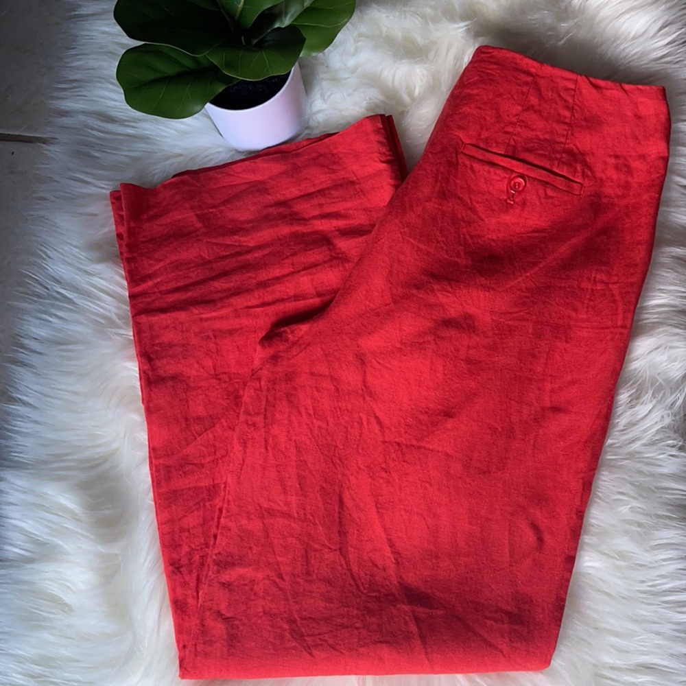 Talbots Red Linen Pants
